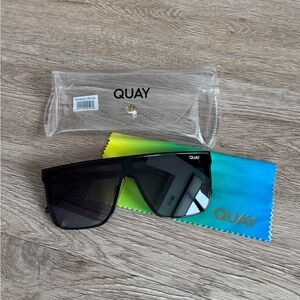 QUAY Women’s Nightfall Black Sunglasses with Case